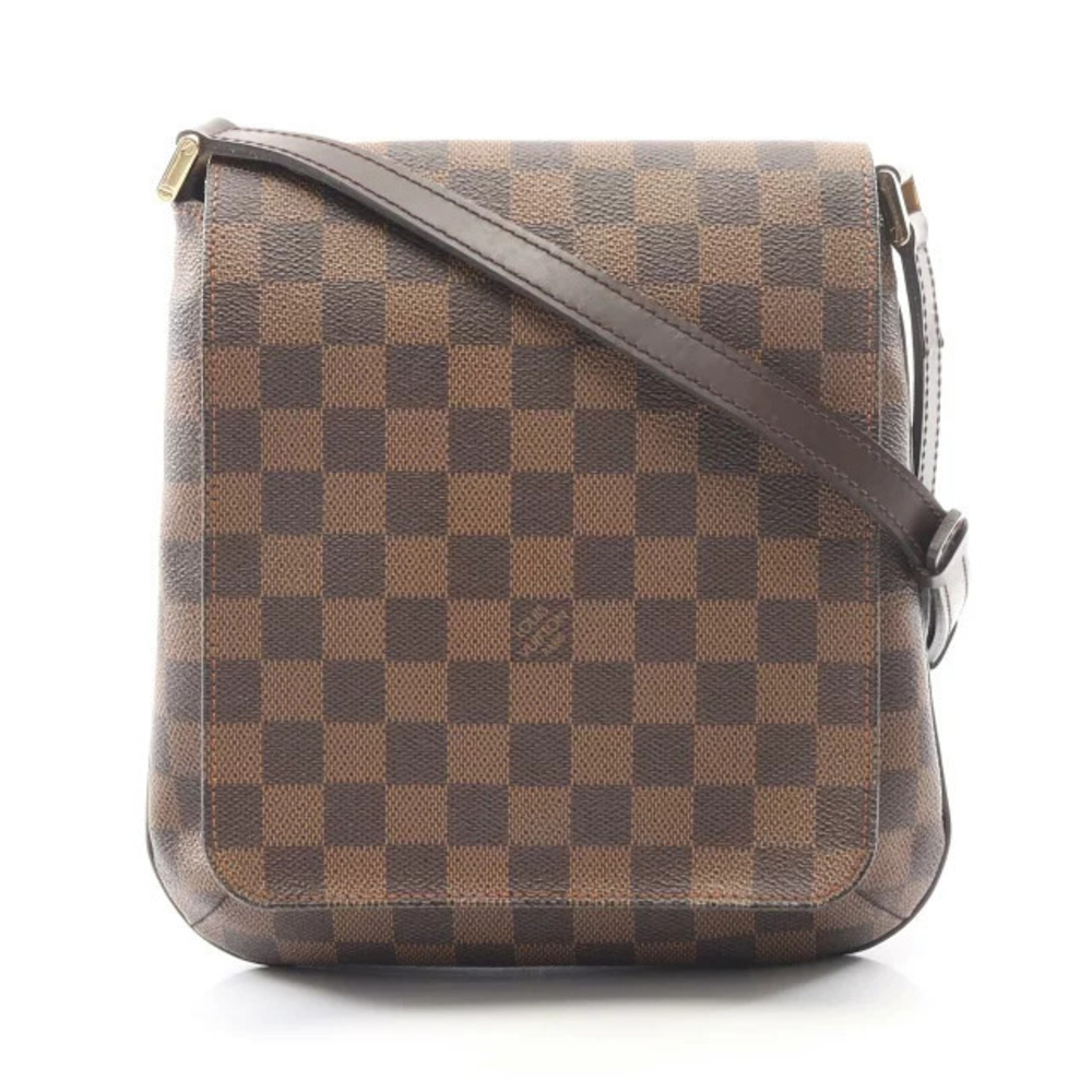 Louis Vuitton Musette Salsa Long Strap Shoulder Bag Canvas Leather Damier Brown